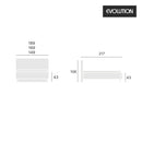 Evolution 800 Opbevaringsseng m/ Pocket madras 180x200