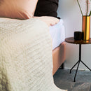 Alma Sengetæppe - Grå el. Sand 320x280