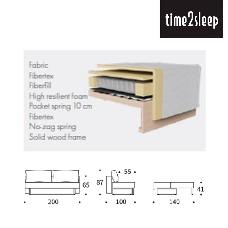 Copenhagen Pocket Sand Sovesofa