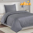 ( 2 Sæt ) Egyptisk Bomuld - Grå Sengelinned 140x220