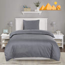 ( 2 Sæt ) Egyptisk Bomuld - Grå Sengelinned 140x200