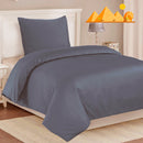 ( 2 Sæt ) Egyptisk Bomuld - Grå/Blå Sengelinned 140x220