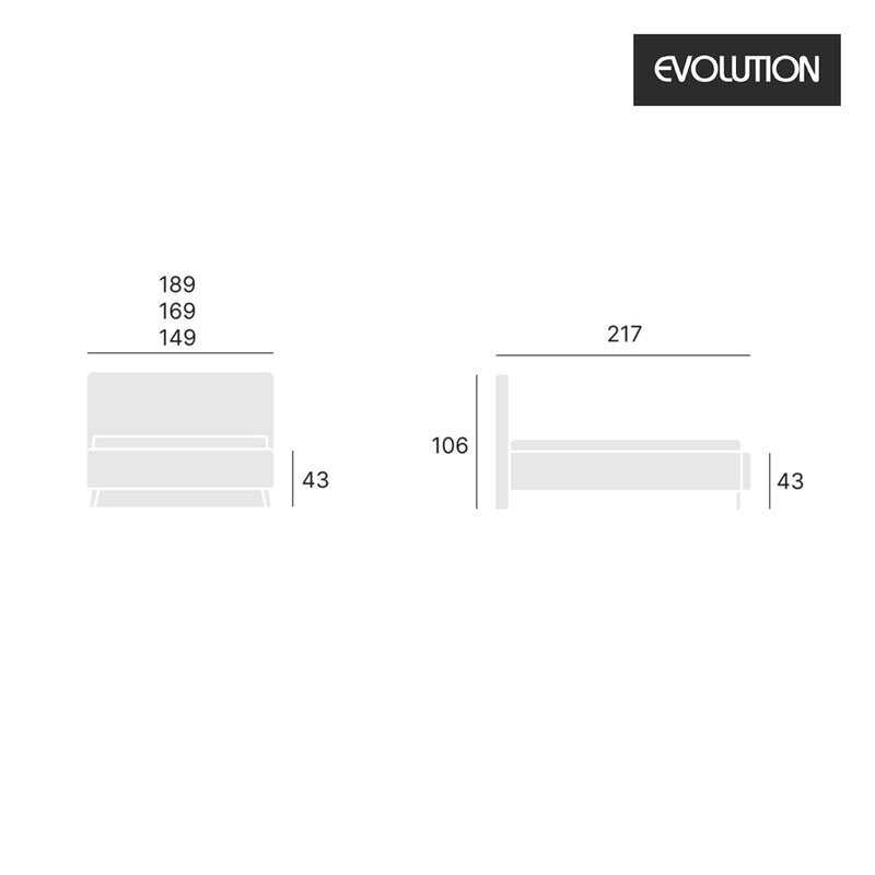 Evolution 700 Opbevaringsseng m/ X-Foam madras 180x200