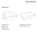 Hovden Sleepy 140 Sovesofa