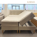 Karma Classic Opbevaringsseng m/ Gavl og Ben 180x200