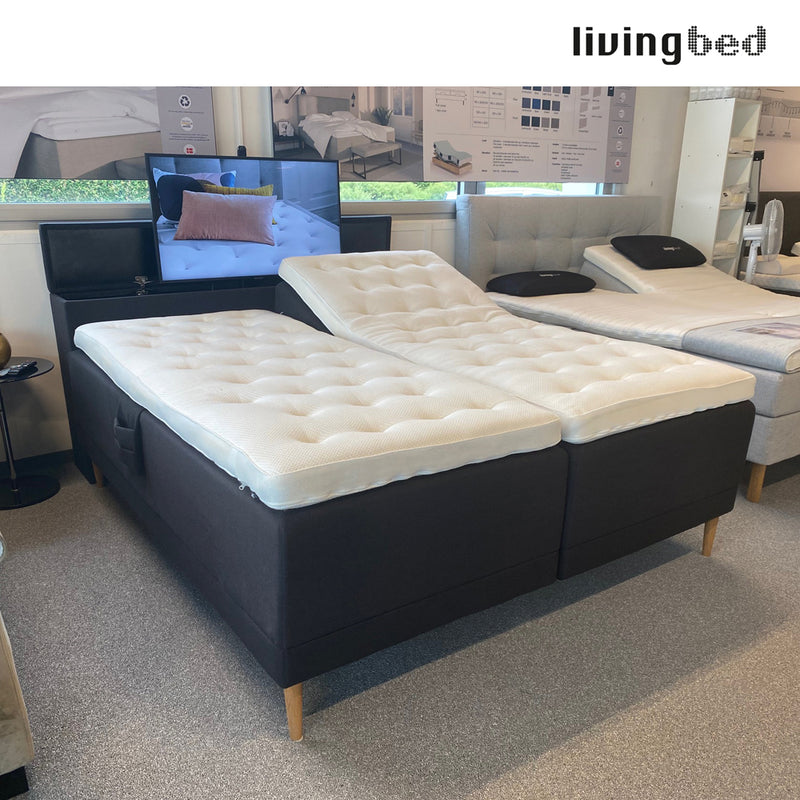 Livingbed Lux DF Box Elevationsseng m/ Ben og TV-Fodgavl 180x200