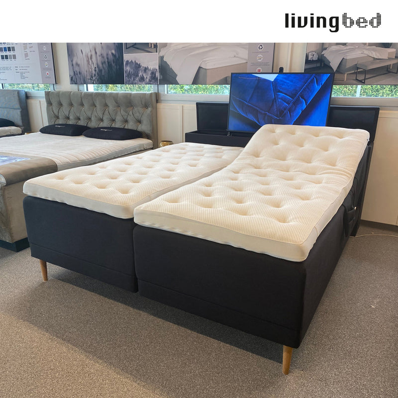 Livingbed Lux DF Box Elevationsseng m/ Ben og TV-Fodgavl 180x200