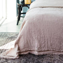 Mellow Sengetæppe m/ frynser - Sand 280x260