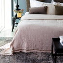 Mellow Sengetæppe m/ frynser - Sand 240x260