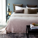 Mellow Sengetæppe m/ frynser - Sand 280x260