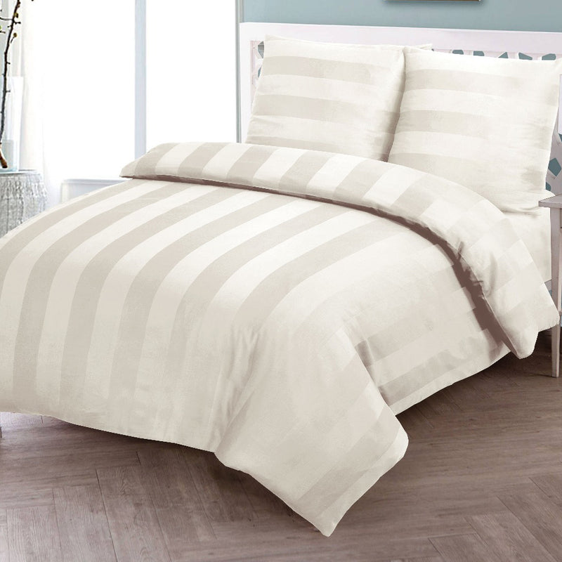 ( 2 Sæt ) Egyptisk Bomuld - Creme Sengelinned 140x200