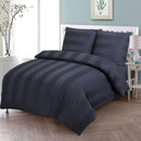 ( 2 Sæt ) Egyptisk Bomuld - Mørkegrå Sengelinned 140x200